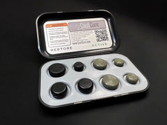 CauliCure Cauliflower Ear Prevention Kit Black and green silicon covered magnets